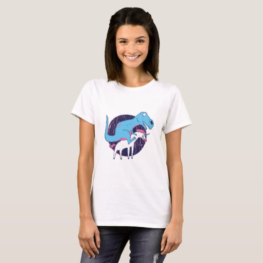 Trex Riding Unicorn T-shirt (Voorkant volledig)