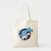 Trex Riding Unicorn Tote Bag (Voorkant)