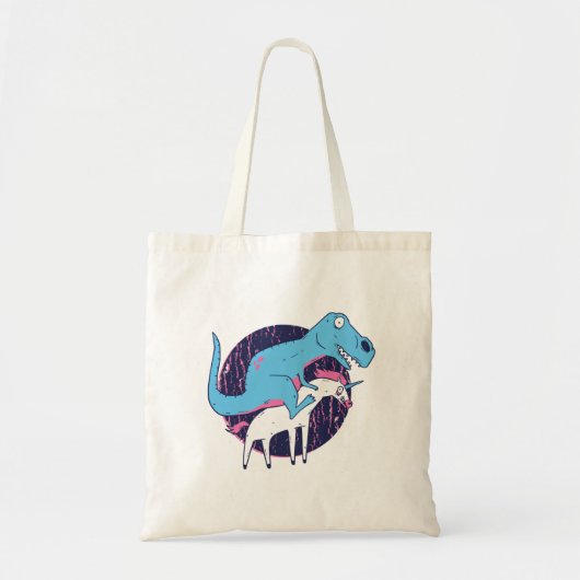 Trex Riding Unicorn Tote Bag (Voorkant)