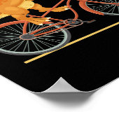 TRex Rijden Een fiets Grappige Trex Dinosaurus Fie Poster (Hoek)