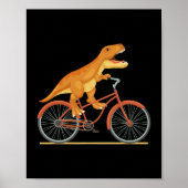 TRex Rijden Een fiets Grappige Trex Dinosaurus Fie Poster (Voorkant)