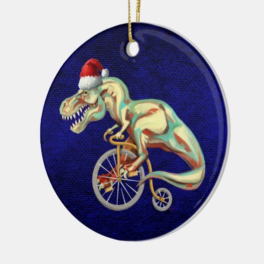 TRex Rijden op een fiets Keramisch Ornament (Links)
