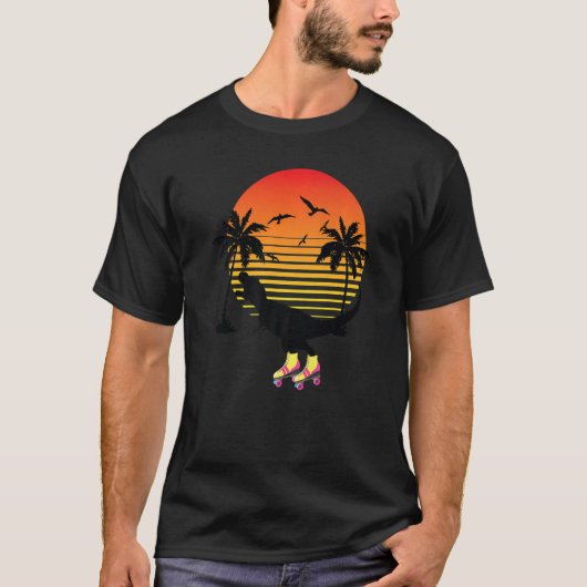 Trex Roller Schaats Derby California 80s Pre T-shirt (Voorkant)