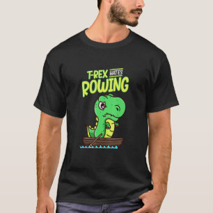Trex Rowing Geïnspireerd Tyrannosaurus Swimming Re T-shirt