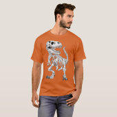 TRex Skeleton Dino botten paleontoloog Fossil T-shirt (Voorkant volledig)