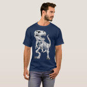 TRex Skeleton Dino botten paleontoloog Fossil T-shirt (Voorkant volledig)