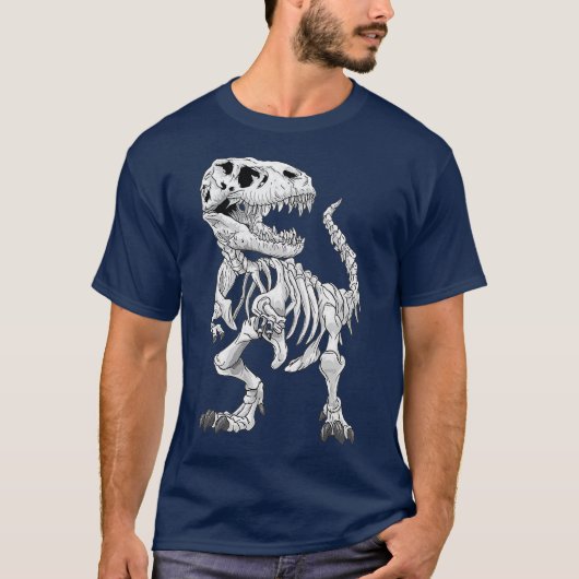 TRex Skeleton Dino botten paleontoloog Fossil T-shirt (Voorkant)