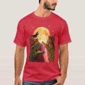 TRex Three Dinosaurs Howling At Moon Like Three Wo T-shirt (Voorkant)