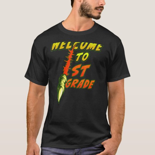 Trex Welkom bij First Grade Claw Scratch Graphic T-shirt (Voorkant)