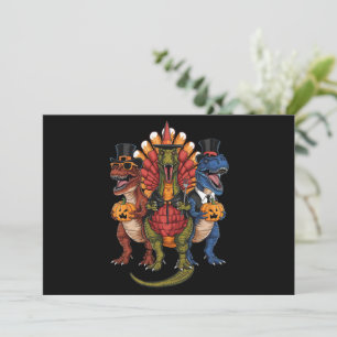 TRexgiving T-Rex Fijne Thanksgiving Dinosaurussen  Feestdagenkaart