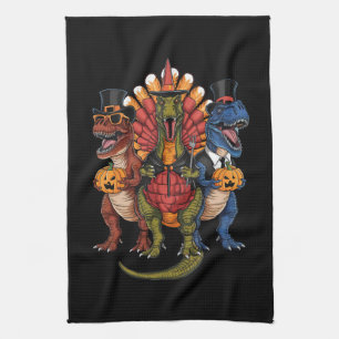 TRexgiving T-Rex Fijne Thanksgiving Dinosaurussen  Theedoek
