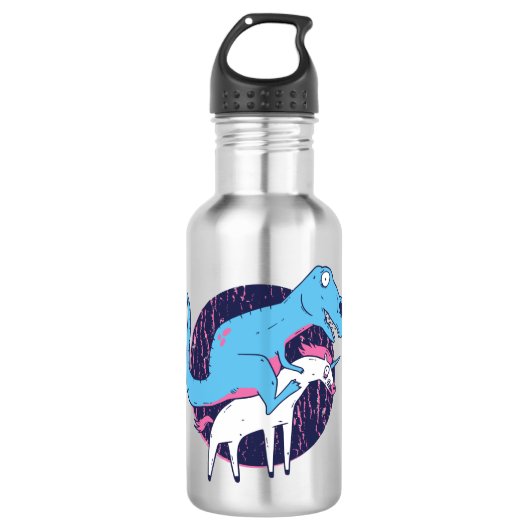 Trexrijdende Eenhoorn Waterfles (Voorkant)