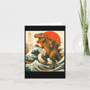 Trexzilla Trex Japanse Kunst Grappige T.rex Cadeau Kaart