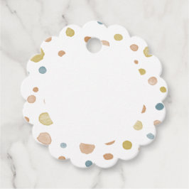 Trey Confetti Watercolor Stippen Favor Tags Bedankjes Labels