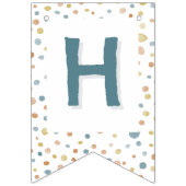 Trey Confetti Waterverf Stippen Bunting Flag Vlaggetjes (Tweede vlag)