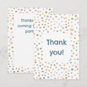 Trey Confetti Waterverf Stippen Dank u kaart (Voorkant / Achterkant)