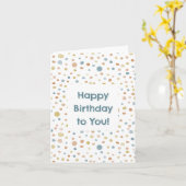 Trey Confetti Waterverf Stippen Verjaardag Kaart (Gele Bloem)