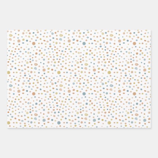 Trey Confetti Waterverf Stippen Wrapping Paper (Voorkant)