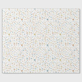 Trey Confetti Waterverf Stippen Wrapping Paper Cadeaupapier (Vlak)