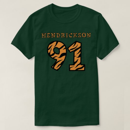 Trey hendrickson Tiger Stripe Merch T-shirt (Design voorkant)