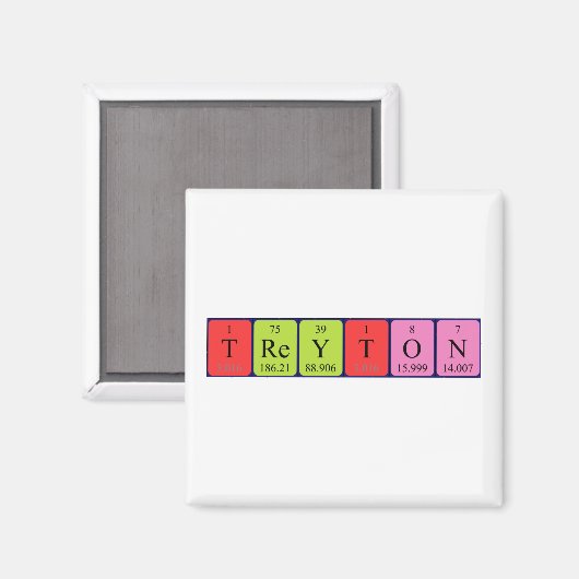 Treyton periodiek table name magnet (Voorkant / Achterkant)