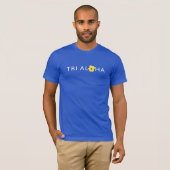 Tri Aloha Mannen Basic Tshirt - donker (Voorkant volledig)
