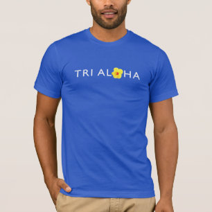 Tri Aloha Mannen Basic Tshirt - donker