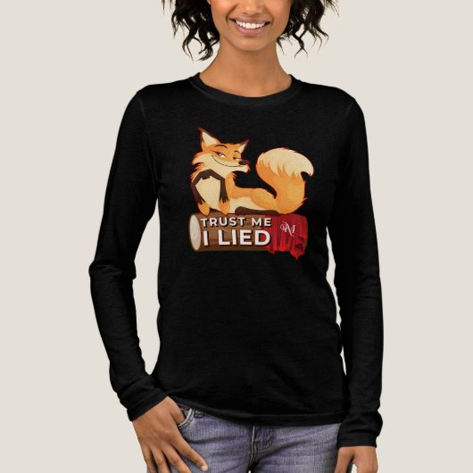 Tri-blend lange mouw : Vertrouw Me (zwart) Shirt (Voorkant)