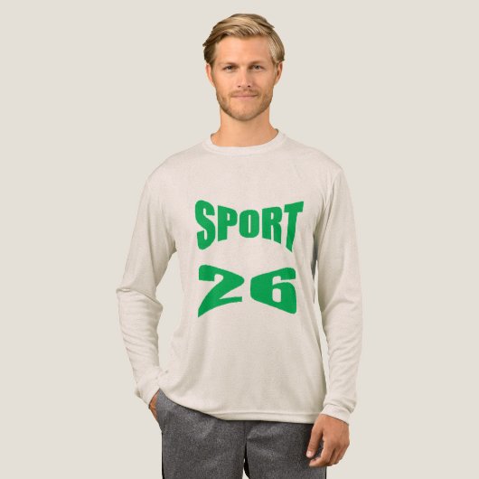 Tri-blend Long Sleeve Shirt oatmeal  SPORT  26 (Voorkant)