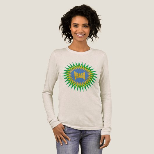 Tri-blend Long Sleeve Shirt oatmeal  SUN  BRASIL (Voorkant)