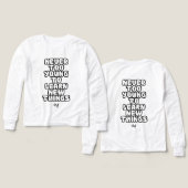 Tri-Blend Shirt: Nooit Te Jong (wit) (Voorkant /achterkant)