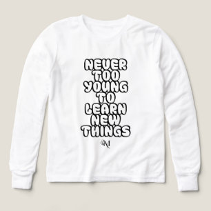 Tri-Blend Shirt: Nooit Te Jong (wit)