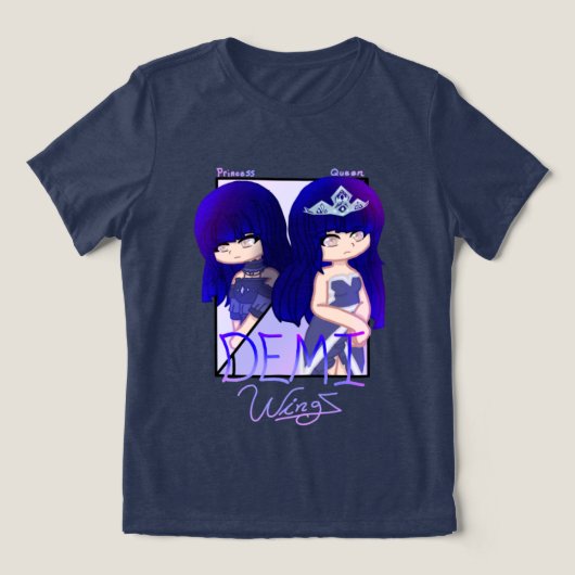 Tri-Blend Shirt With Princess/Queen Demi (Design voorkant)
