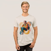 Tri-blend T-shirt (Voorkant volledig)