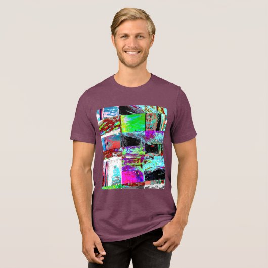 Tri-blend T-Shirt – Abstract Grid (Voorkant volledig)