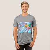 Tri-blend T-shirt met voorbedrukking (Voorkant volledig)