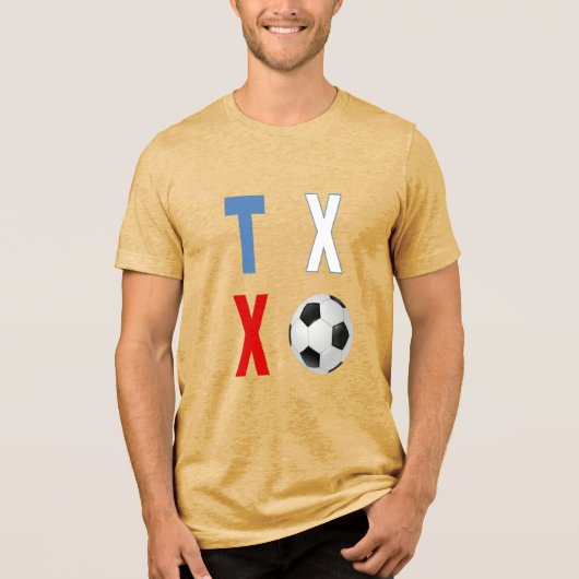 Tri-blend T-shirt mosterd TEXAS SPORT (Voorkant)