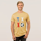 Tri-blend T-shirt mosterd TEXAS SPORT (Voorkant volledig)