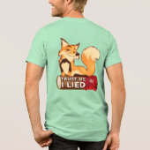 Tri-Blend T-shirt: Vertrouw Me (groen) Shirt (Achterkant)