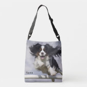 Tri Cavalier King Charles Spaniel Agility Crossbody Tas (Achterkant)