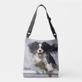 Tri Cavalier King Charles Spaniel Agility Crossbody Tas (Voorkant)