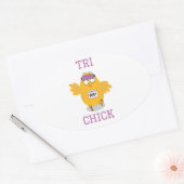 Tri Chick Ovale Sticker (Envelop)