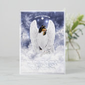 Tri Collie Angel & Cherub - Pet Sympathy Folie Kaa Folie Feestdagenkaart (Staand Voorkant)
