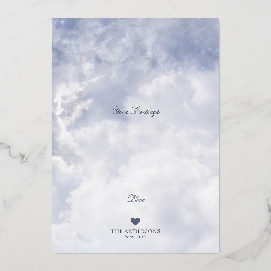 Tri Collie Angel & Cherub - Pet Sympathy Folie Kaa Folie Feestdagenkaart (Achterkant)