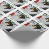 Tri Collie Kerstmis Cadeaupapier (Hoek)