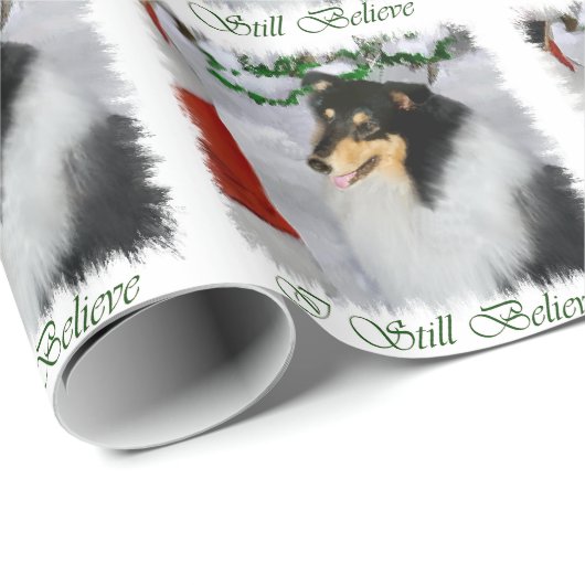 Tri Collie Kerstmis Cadeaupapier (Rol Hoek)