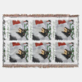 Tri Collie Kerstmis Deken (Voorkant)