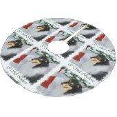 Tri Collie Kerstmis Kerstboom Rok (Gekanteld)