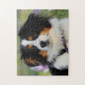 Tri Color Australian Shepherd Puppy Dog Legpuzzel (Verticaal)