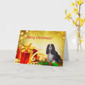 Tri-Color Cavalier Christmas Kaart (Gele Bloem)